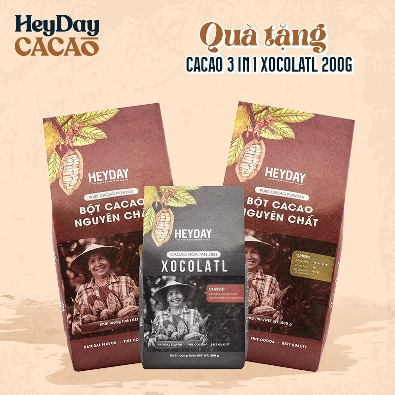 ココアパウダー 天然  Xocolatl 200gをプレゼント Premium Origin 1kg HeyDay CACAO